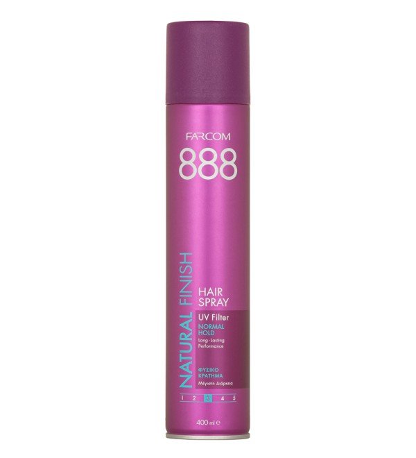 Farcom 888 Natural Finish Hairspray 400ml